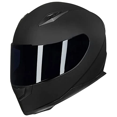 Promo ???? Full Face Motorcycle Street Bike Helmet With Removable Winter Neck Scarf + 2 Visors DOT Model-JK313 (L, Matte Black) ???? 8 Promo ???? Full Face Motorcycle Street Bike Helmet With Removable Winter Neck Scarf + 2 Visors DOT Model-JK313 (L, Matte Black) ???? - Image 6