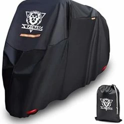 Cheapest ???? Motorcycle Cover -Waterproof Outdoor Storage Bag,Made Of Heavy Duty Material, Fits Up To 116" Harley Davison And All Motors(Black& Lockholes& Professional Windproof Strap) (XXXL) ????