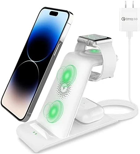 Wholesale ❤️ 3 In 1 Wireless Charging Station Compatible For Apple Products Multiple Devices Apple ⌚ Watch Ultra 8 7 SE 6 5 4 3 AirPods Pro 2 IPhone 14 13 12 11 Pro Max/X/XS/XR/8 Fast Wireless Charger Stand Dark Green ???? 10 Wholesale ❤️ 3 In 1 Wireless Charging Station Compatible For Apple Products Multiple Devices Apple ⌚ Watch Ultra 8 7 SE 6 5 4 3 AirPods Pro 2 IPhone 14 13 12 11 Pro Max/X/XS/XR/8 Fast Wireless Charger Stand Dark Green ???? - Image 8