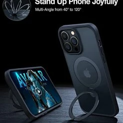 Buy ???? Magnetic For IPhone 14 Pro Max Case [Compatible With Magsafe] With Stand, [Military Grade Drop Protection] Shockproof Translucent Back Slim Protective Phone Case UPRO Ostand (2022), Black ???? -SYX MOTO store 419IYMk2qML
