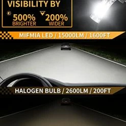 Top 10 ???? 9003 H4 LED Headlight Bulb Hi/Lo Beam, 15000 Lumens 500% Brighter HB2 6500K Cool White LED Headlights Conversion Kit For Car Motorcycle ???? -SYX MOTO store 41ABk4UTA8L