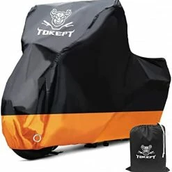 New ✨ Black And Orange Waterproof Sun Motorcycle Cover (XXXL).116" For Kawasaki Yamaha Suzuki Harley Davidson (XXXL) ???? -SYX MOTO store 41BLJTQQNgL. AC
