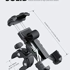 Cheap ???? Bike Phone Holder Mount - Motorcycle Handlebar Phone Mount Clamp, One Hand Operation ATV Scooter Phone Clip For IPhone 12 / 11 Pro Max / X / XS, Galaxy S10 And 4.7"- 6.8" Cellphone - Black ???? -SYX MOTO store 41DrSPe2sTL