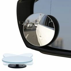 New ???? LivTee Blind Spot Mirror, 2" Round HD Glass Frameless Convex Rear View Mirrors Exterior Accessories With Wide Angle Adjustable Stick For Car SUV And Trucks, Pack Of 2 ????
