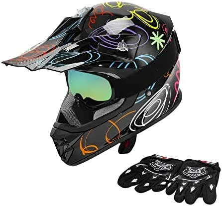 Cheap ⭐ DOT Youth Kids Motocross Offroad Street Dirt Bike Helmet Goggles Gloves ATV Mx Helmet … Blue Flame ???? 15 Cheap ⭐ DOT Youth Kids Motocross Offroad Street Dirt Bike Helmet Goggles Gloves ATV Mx Helmet … Blue Flame ???? - Image 14