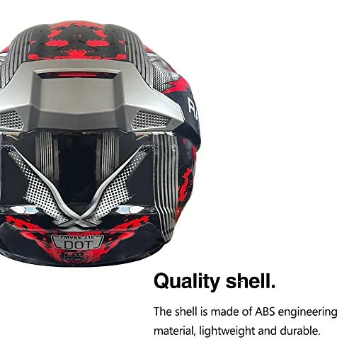 Best reviews of ???? Youth Kids Motocross Helmet, Lightweight ATV Dirt Bike BMX 4-Wheeler MX Off-Road Motorcycle Helmet W/Gloves Goggles Mask, DOT Approved Red Blac ???? 7 Best reviews of ???? Youth Kids Motocross Helmet, Lightweight ATV Dirt Bike BMX 4-Wheeler MX Off-Road Motorcycle Helmet W/Gloves Goggles Mask, DOT Approved Red Blac ???? - Image 5