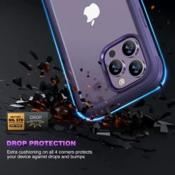 Wholesale ???? Designed For IPhone 14 Pro Case 6.1’’, Full Body 360 Rugged Protective Case+2 Pack Camera Lens Protector W/Built-in Touch Sensitive Anti-Scratch Screen Protector, Bumper Case (Royal Purple) ???? 19 Wholesale ???? Designed For IPhone 14 Pro Case 6.1’’, Full Body 360 Rugged Protective Case+2 Pack Camera Lens Protector W/Built-in Touch Sensitive Anti-Scratch Screen Protector, Bumper Case (Royal Purple) ???? -SYX MOTO store 41IW3CNGqhL