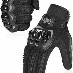 Top 10 ???? Motorcycle Gloves For Men And ???? Women, Full Finger Touchscreen Motorbike Gloves For BMX ATV MTB Riding, Road Racing, Cycling, Climbing, Motocross - Black L ???? -SYX MOTO store 41Ijc3AU6L. AC