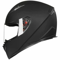 Promo ???? Full Face Motorcycle Street Bike Helmet With Removable Winter Neck Scarf + 2 Visors DOT Model-JK313 (L, Matte Black) ???? 20 Promo ???? Full Face Motorcycle Street Bike Helmet With Removable Winter Neck Scarf + 2 Visors DOT Model-JK313 (L, Matte Black) ???? -SYX MOTO store 41Iobk40fzL