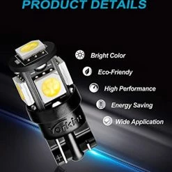 Promo ???? 194 LED Bulbs White 6000k Super Bright 5th Generation, T10 LED Bulbs, 168 LED Bulb For Car Interior Dome Map Door Courtesy License Plate Lights W5W 2825, Pack Of 10 ???? 20 Promo ???? 194 LED Bulbs White 6000k Super Bright 5th Generation, T10 LED Bulbs, 168 LED Bulb For Car Interior Dome Map Door Courtesy License Plate Lights W5W 2825, Pack Of 10 ???? -SYX MOTO store 41L1I2IObkL