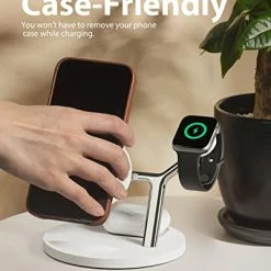 Best reviews of ⌛ ZECHIN 3-in-1 Charging Station With Apple MFi Certification, Wireless Charging Station For IPhone 13, 12, Pro, Pro Max, Mini, AppleWatch And AirPods, Wireless Chargers Support Fast Charging Blue ???? -SYX MOTO store 41MoTH0UwTL