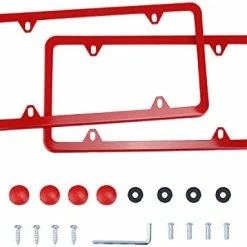Wholesale ???? 4 Holes Stainless Steel License Plate Frames, 2 PCS Car Licence Plate Covers, Automotive Exterior Accessories Slim Design With Bolts Washer Caps For US Vehicles, Black ???? 24 Wholesale ???? 4 Holes Stainless Steel License Plate Frames, 2 PCS Car Licence Plate Covers, Automotive Exterior Accessories Slim Design With Bolts Washer Caps For US Vehicles, Black ???? -SYX MOTO store 41Mu87NyjiL. AC