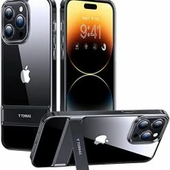 Hot Sale ???? IPhone 14 Pro Max Case Clear With Stand, [10FT Military Grade Drop Tested] Anti-Yellowing [3 Stand Ways Built-in Kickstand] Slim Protective Phone Cases IPhone 14 Pro Max, Diamond Clear ???? -SYX MOTO store 41N4TQela3L. AC