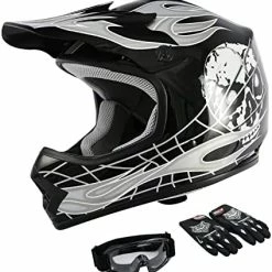 Budget ???? Dot Youth & Kids Motocross Offroad Street Helmet Red Spider Motorcycle Youth Helmet Dirt Bike Motocross ATV Helmet+Goggles+Gloves S Pattern:red Spider ???? 24 Budget ???? Dot Youth & Kids Motocross Offroad Street Helmet Red Spider Motorcycle Youth Helmet Dirt Bike Motocross ATV Helmet+Goggles+Gloves S Pattern:red Spider ???? -SYX MOTO store 41OVq0pfFcL. AC 1
