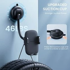 Top 10 ???? Cell Phone Holder For Car Phone Mount Long Arm Dashboard Windshield Car Phone Holder Strong Suction Anti-Shake Stabilizer Phone Car Holder Compatible With All Phone Android Smartphone Grey ✨ -SYX MOTO store 41RlNdciBZL