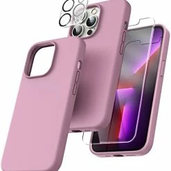 Wholesale ???? [5 In 1] For IPhone 13 Pro Case, With 2 Pack Screen Protector + 2 Pack Camera Lens Protector, Slim Silicone Phone Case IPhone 13 Pro 6.1 Inch, [Anti-Scratch] [Drop Protection], Alpine Green ???? -SYX MOTO store 41SeRzKeskL. AC