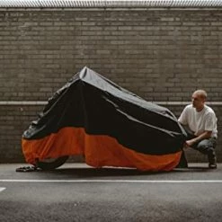 New ✨ Black And Orange Waterproof Sun Motorcycle Cover (XXXL).116" For Kawasaki Yamaha Suzuki Harley Davidson (XXXL) ???? -SYX MOTO store 41Sy8P5JN0L