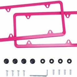 Wholesale ???? 4 Holes Stainless Steel License Plate Frames, 2 PCS Car Licence Plate Covers, Automotive Exterior Accessories Slim Design With Bolts Washer Caps For US Vehicles, Black ???? 25 Wholesale ???? 4 Holes Stainless Steel License Plate Frames, 2 PCS Car Licence Plate Covers, Automotive Exterior Accessories Slim Design With Bolts Washer Caps For US Vehicles, Black ???? -SYX MOTO store 41TK1P3F5vL. AC