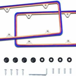 Wholesale ???? 4 Holes Stainless Steel License Plate Frames, 2 PCS Car Licence Plate Covers, Automotive Exterior Accessories Slim Design With Bolts Washer Caps For US Vehicles, Black ???? 22 Wholesale ???? 4 Holes Stainless Steel License Plate Frames, 2 PCS Car Licence Plate Covers, Automotive Exterior Accessories Slim Design With Bolts Washer Caps For US Vehicles, Black ???? -SYX MOTO store 41VWHM1rE5L. AC