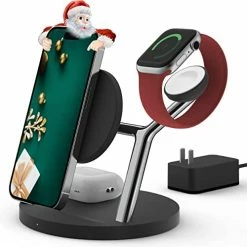 Best deal ❤️ 5-in-1 Wireless Charger With [Apple MFi Certification], Apple Charging Station For IPhone 11/12/13/14,Pro,Pro Max, Apple ⌚ Watch, AirPods2/3 Pro, Wireless Fast Charging Station Pure Purple ???? -SYX MOTO store 41WNVEfeJlL. AC