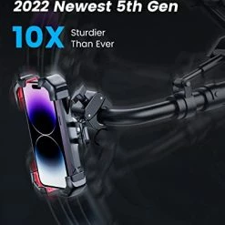 Promo ???? Motorcycle Phone Mount, [1s Auto Lock][100mph Military Anti-Shake] Bike Phone Holder For Bicycle, [10s Quick Install] Handlebar Phone Mount, Compatible With IPhone, Samsung, All Cell Phone ???? -SYX MOTO store 41WtVOUIzjL