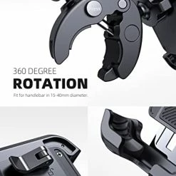 Cheapest ???? Motorcycle Phone Mount, Bike Phone Holder - Upgrade Quick Install Handlebar Clip For Bicycle Scooter, Cell Phone Clamp For IPhone 14 Pro Max / 13 / 12, Galaxy S10 And More 4.7 - 6.8" Phone Transparent ❤️ -SYX MOTO store 41WvATwe9gL