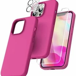 Wholesale ???? [5 In 1] For IPhone 13 Pro Case, With 2 Pack Screen Protector + 2 Pack Camera Lens Protector, Slim Silicone Phone Case IPhone 13 Pro 6.1 Inch, [Anti-Scratch] [Drop Protection], Alpine Green ???? -SYX MOTO store 41YfTlVqLDL. AC