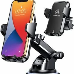 Deals ❤️ [Upgraded] Cell Phone Holder Car [Anti-Slip Soft Silicone & Powerful Suction] Dashboard Windshield Universal Phone Car Mount, Compatible With IPhone 14 13 12 11 Pro Max &Truck/SUV/Jeep (Gray) ???? -SYX MOTO store 41aL2JLOdyL. AC