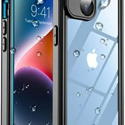 Deals ???? [Real 360] For IPhone 14 Pro Max Case Waterproof, Built-in 9H Tempered Glass Camera Lens & Screen Protection [14FT Military Dropproof][Full-Body Shockproof][Dustproof][IP68 Underwater]-Black ???? -SYX MOTO store 41ah4Ff X1L. AC