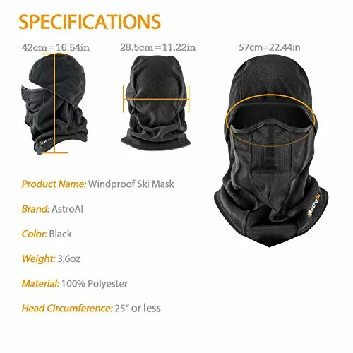 Best Pirce ✨ AstroAI Balaclava Ski Mask 2 Pack Winter Fleece Thermal Face Mask Cover For Men ???? Women Warmer Windproof Breathable, Cold Weather Gear For Skiing, Outdoor Work, Riding Motorcycle & Snowboarding, Black ???? 7 Best Pirce ✨ AstroAI Balaclava Ski Mask 2 Pack Winter Fleece Thermal Face Mask Cover For Men ???? Women Warmer Windproof Breathable, Cold Weather Gear For Skiing, Outdoor Work, Riding Motorcycle & Snowboarding, Black ???? - Image 5