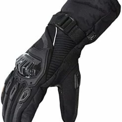 Budget ???? Winter Motorcycle Gloves, Rainproof Riding Gloves With Touchscreen, Motorcycle Winter Gloves For Men, Warm Motorcycle Gloves For Riding, ATV, UTV, Snowmobile - Black, Larg ????