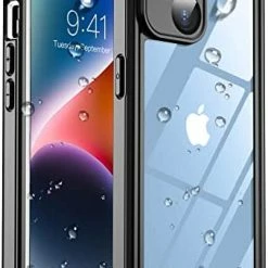 Deals ???? [Real 360] For IPhone 14 Pro Max Case Waterproof, Built-in 9H Tempered Glass Camera Lens & Screen Protection [14FT Military Dropproof][Full-Body Shockproof][Dustproof][IP68 Underwater]-Black ???? -SYX MOTO store 41gt0Lx lcL. AC