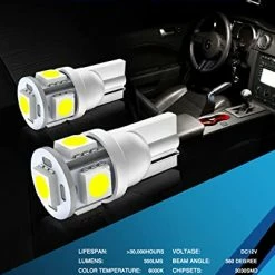Budget ❤️ 194 LED Light Bulb 6000K 168 T10 2825 5SMD LED Replacement Bulbs For Car Dome Map Door Courtesy License Plate Lights (Pack Of 10) Green ⌛ -SYX MOTO store 41hHgIg9SlL