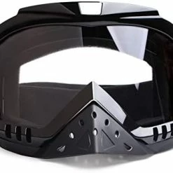 Discount ???? Motorcycle Goggles Dirt Bike Goggles Grip For Helmet Anti UV Windproof Dustproof Anti Fog Glasses For ATV Off Road Racing With Cool Look Headwear Silver Lens 2 In 1 ???? 20 Discount ???? Motorcycle Goggles Dirt Bike Goggles Grip For Helmet Anti UV Windproof Dustproof Anti Fog Glasses For ATV Off Road Racing With Cool Look Headwear Silver Lens 2 In 1 ???? -SYX MOTO store 41hTCvb0PwL. AC