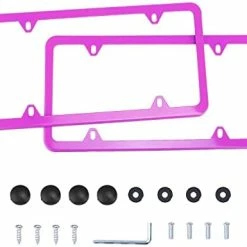 Wholesale ???? 4 Holes Stainless Steel License Plate Frames, 2 PCS Car Licence Plate Covers, Automotive Exterior Accessories Slim Design With Bolts Washer Caps For US Vehicles, Black ???? 23 Wholesale ???? 4 Holes Stainless Steel License Plate Frames, 2 PCS Car Licence Plate Covers, Automotive Exterior Accessories Slim Design With Bolts Washer Caps For US Vehicles, Black ???? -SYX MOTO store 41hqndFwlL. AC