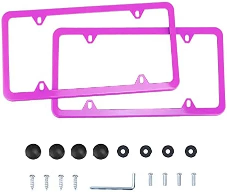 Wholesale ???? 4 Holes Stainless Steel License Plate Frames, 2 PCS Car Licence Plate Covers, Automotive Exterior Accessories Slim Design With Bolts Washer Caps For US Vehicles, Black ???? 11 Wholesale ???? 4 Holes Stainless Steel License Plate Frames, 2 PCS Car Licence Plate Covers, Automotive Exterior Accessories Slim Design With Bolts Washer Caps For US Vehicles, Black ???? - Image 9