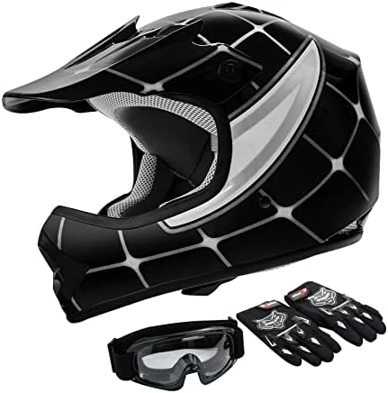 Budget ???? Dot Youth & Kids Motocross Offroad Street Helmet Red Spider Motorcycle Youth Helmet Dirt Bike Motocross ATV Helmet+Goggles+Gloves S Pattern:red Spider ???? 8 Budget ???? Dot Youth & Kids Motocross Offroad Street Helmet Red Spider Motorcycle Youth Helmet Dirt Bike Motocross ATV Helmet+Goggles+Gloves S Pattern:red Spider ???? - Image 6