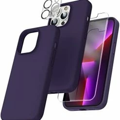 Wholesale ???? [5 In 1] For IPhone 13 Pro Case, With 2 Pack Screen Protector + 2 Pack Camera Lens Protector, Slim Silicone Phone Case IPhone 13 Pro 6.1 Inch, [Anti-Scratch] [Drop Protection], Alpine Green ???? -SYX MOTO store 41iblQb4ZWL. AC