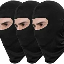 Best deal ???? Pack Of 3 Lycra Bandana Face Hat For Outdoor Airsoft Motorcycle Ski Mask Winter Sun Balaclava Black Tactical Hood Helmet ????