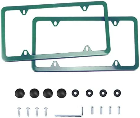 Wholesale ???? 4 Holes Stainless Steel License Plate Frames, 2 PCS Car Licence Plate Covers, Automotive Exterior Accessories Slim Design With Bolts Washer Caps For US Vehicles, Black ???? 9 Wholesale ???? 4 Holes Stainless Steel License Plate Frames, 2 PCS Car Licence Plate Covers, Automotive Exterior Accessories Slim Design With Bolts Washer Caps For US Vehicles, Black ???? - Image 7