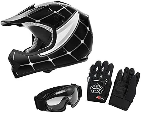 Cheap ⭐ DOT Youth Kids Motocross Offroad Street Dirt Bike Helmet Goggles Gloves ATV Mx Helmet … Blue Flame ???? 7 Cheap ⭐ DOT Youth Kids Motocross Offroad Street Dirt Bike Helmet Goggles Gloves ATV Mx Helmet … Blue Flame ???? - Image 6