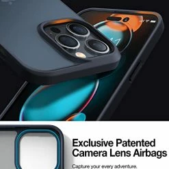 Brand new ???? Shockproof Compatible For IPhone 13 Pro Max Case, [Military Grade Drop Protection] [Sleek Premium Touch] Translucent Matte Phone Case For IPhone 13 Pro Max Case, Guardian Series, Black ❤️ -SYX MOTO store 41kf8oYvLhL