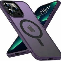 Best Pirce ???? Magnetic Case For IPhone 13 Pro Max Case [MIL-Grade Drop Tested & Compatible With MagSafe] Translucent Matte Back With Aluminum Alloy Keys, Anti-Fingerprint Anti-Scratch 6.7 Inch, Black ???? -SYX MOTO store 41mhTBXA6YL. AC