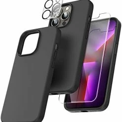 Wholesale ???? [5 In 1] For IPhone 13 Pro Case, With 2 Pack Screen Protector + 2 Pack Camera Lens Protector, Slim Silicone Phone Case IPhone 13 Pro 6.1 Inch, [Anti-Scratch] [Drop Protection], Alpine Green ???? -SYX MOTO store 41nevklsZJL. AC