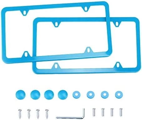 Wholesale ???? 4 Holes Stainless Steel License Plate Frames, 2 PCS Car Licence Plate Covers, Automotive Exterior Accessories Slim Design With Bolts Washer Caps For US Vehicles, Black ???? 8 Wholesale ???? 4 Holes Stainless Steel License Plate Frames, 2 PCS Car Licence Plate Covers, Automotive Exterior Accessories Slim Design With Bolts Washer Caps For US Vehicles, Black ???? - Image 6