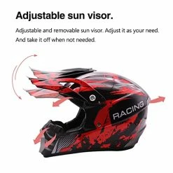 Best reviews of ???? Youth Kids Motocross Helmet, Lightweight ATV Dirt Bike BMX 4-Wheeler MX Off-Road Motorcycle Helmet W/Gloves Goggles Mask, DOT Approved Red Blac ???? 14 Best reviews of ???? Youth Kids Motocross Helmet, Lightweight ATV Dirt Bike BMX 4-Wheeler MX Off-Road Motorcycle Helmet W/Gloves Goggles Mask, DOT Approved Red Blac ???? -SYX MOTO store 41rlG2hfpCL