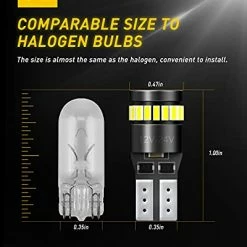Hot Sale ???? 194 LED Bulbs 168 175 2825 W5W T10 24-SMD 3014 Chipsets 6000K White For Car Dome Map Door Dash Instrument Courtesy License Plate Lights Pack Of 2 Brilliant Red ???? 15 Hot Sale ???? 194 LED Bulbs 168 175 2825 W5W T10 24-SMD 3014 Chipsets 6000K White For Car Dome Map Door Dash Instrument Courtesy License Plate Lights Pack Of 2 Brilliant Red ???? -SYX MOTO store 41utZZgc4QS