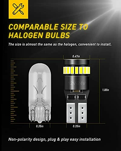 Hot Sale ???? 194 LED Bulbs 168 175 2825 W5W T10 24-SMD 3014 Chipsets 6000K White For Car Dome Map Door Dash Instrument Courtesy License Plate Lights Pack Of 2 Brilliant Red ???? 7 Hot Sale ???? 194 LED Bulbs 168 175 2825 W5W T10 24-SMD 3014 Chipsets 6000K White For Car Dome Map Door Dash Instrument Courtesy License Plate Lights Pack Of 2 Brilliant Red ???? - Image 5