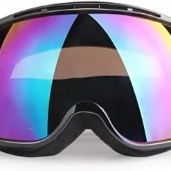 Coupon ???? Motorcycle Goggles Dirt Bike Goggles Motocross Goggles Windproof ATV Goggles Dustproof Racing GogglesScratch Resistant Ski Goggles Protective Safety Glasses PU Resin (Black Frame+Color Lens) ❤️ -SYX MOTO store 41wEnlCL7DL. AC