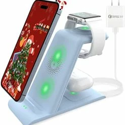 Wholesale ❤️ 3 In 1 Wireless Charging Station Compatible For Apple Products Multiple Devices Apple ⌚ Watch Ultra 8 7 SE 6 5 4 3 AirPods Pro 2 IPhone 14 13 12 11 Pro Max/X/XS/XR/8 Fast Wireless Charger Stand Dark Green ???? 18 Wholesale ❤️ 3 In 1 Wireless Charging Station Compatible For Apple Products Multiple Devices Apple ⌚ Watch Ultra 8 7 SE 6 5 4 3 AirPods Pro 2 IPhone 14 13 12 11 Pro Max/X/XS/XR/8 Fast Wireless Charger Stand Dark Green ???? -SYX MOTO store 41x30jHX3vL. AC